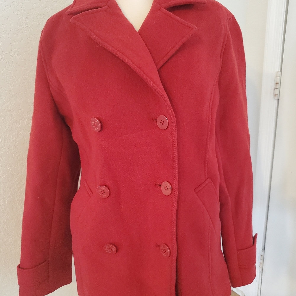 Brooks Brothers Women's Red Wool Coat sz 8